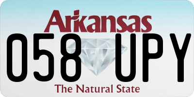 AR license plate 058UPY