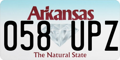 AR license plate 058UPZ