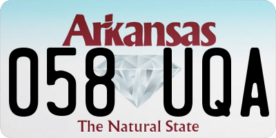 AR license plate 058UQA