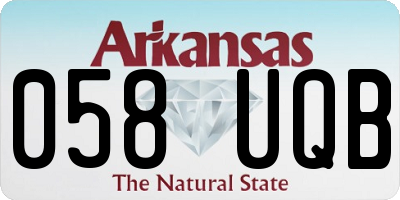 AR license plate 058UQB