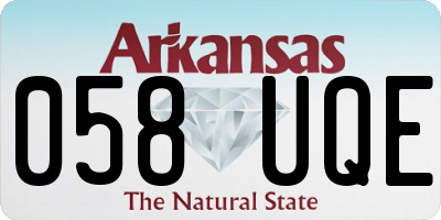 AR license plate 058UQE