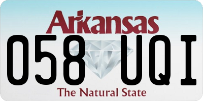 AR license plate 058UQI