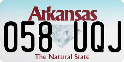 AR license plate 058UQJ