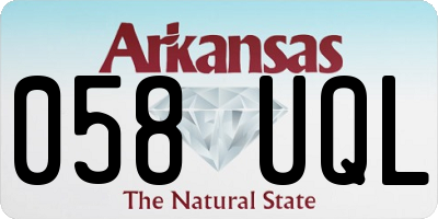 AR license plate 058UQL