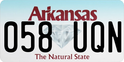 AR license plate 058UQN
