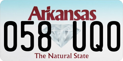 AR license plate 058UQO