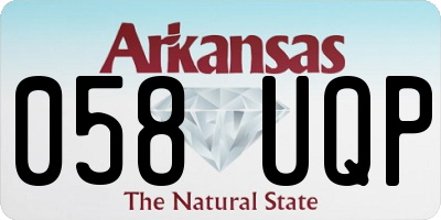 AR license plate 058UQP