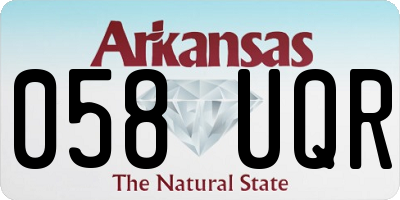 AR license plate 058UQR