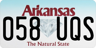 AR license plate 058UQS
