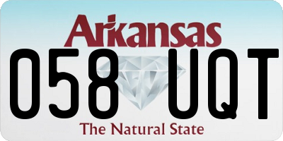 AR license plate 058UQT