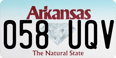 AR license plate 058UQV