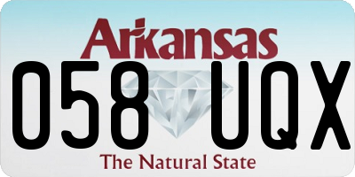 AR license plate 058UQX