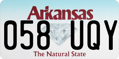 AR license plate 058UQY