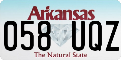 AR license plate 058UQZ
