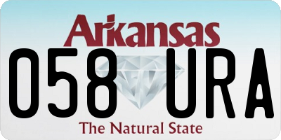 AR license plate 058URA