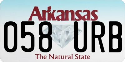 AR license plate 058URB