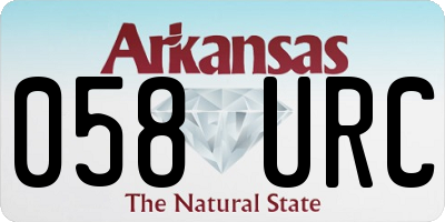AR license plate 058URC