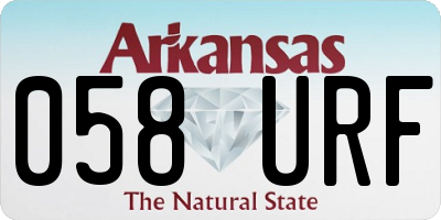 AR license plate 058URF