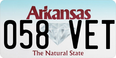 AR license plate 058VET