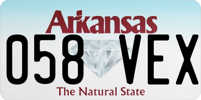 AR license plate 058VEX