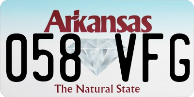 AR license plate 058VFG