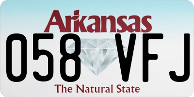 AR license plate 058VFJ