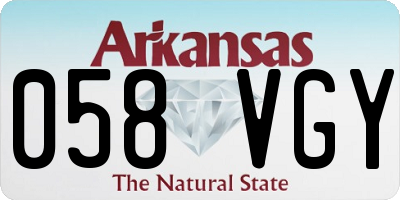 AR license plate 058VGY