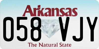 AR license plate 058VJY