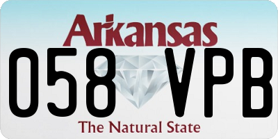 AR license plate 058VPB