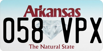 AR license plate 058VPX