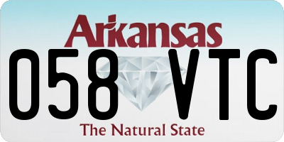 AR license plate 058VTC