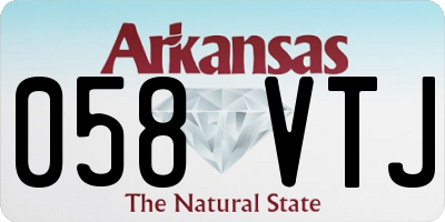 AR license plate 058VTJ