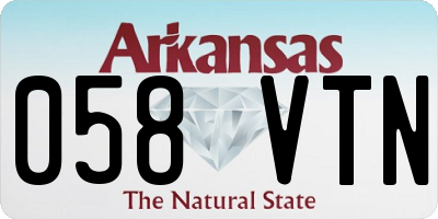 AR license plate 058VTN