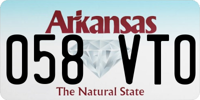 AR license plate 058VTO