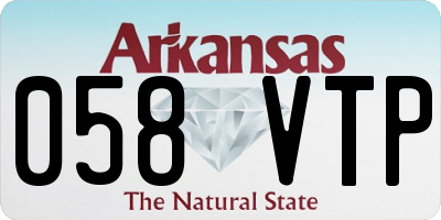 AR license plate 058VTP