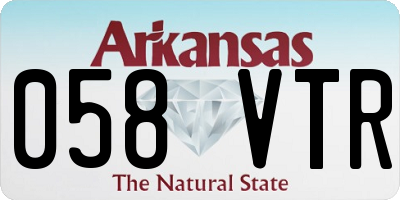 AR license plate 058VTR