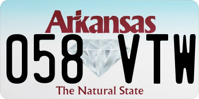 AR license plate 058VTW