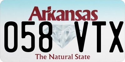 AR license plate 058VTX