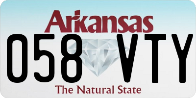 AR license plate 058VTY