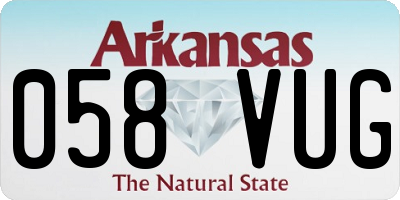 AR license plate 058VUG
