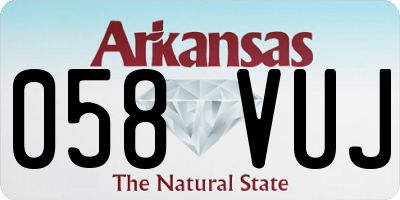 AR license plate 058VUJ