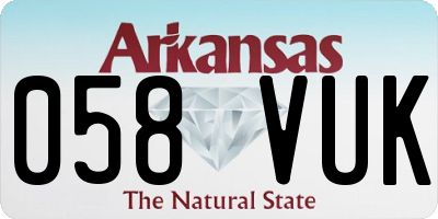 AR license plate 058VUK
