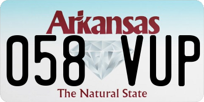 AR license plate 058VUP