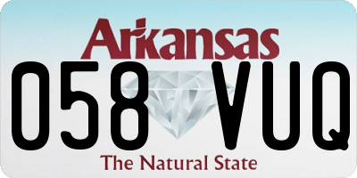 AR license plate 058VUQ
