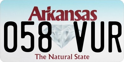 AR license plate 058VUR