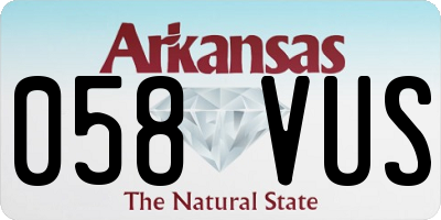 AR license plate 058VUS