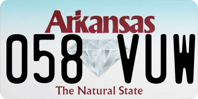 AR license plate 058VUW