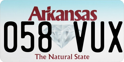 AR license plate 058VUX