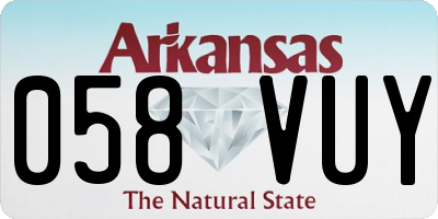 AR license plate 058VUY