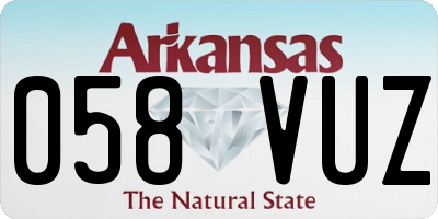 AR license plate 058VUZ